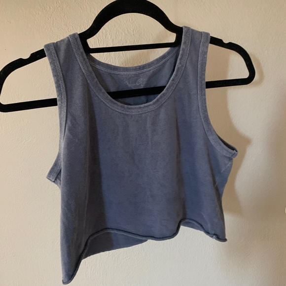 Brandy Melville Grey crop top scoop neck tank top sports bra top xs sm OS - Picture 2 of 8